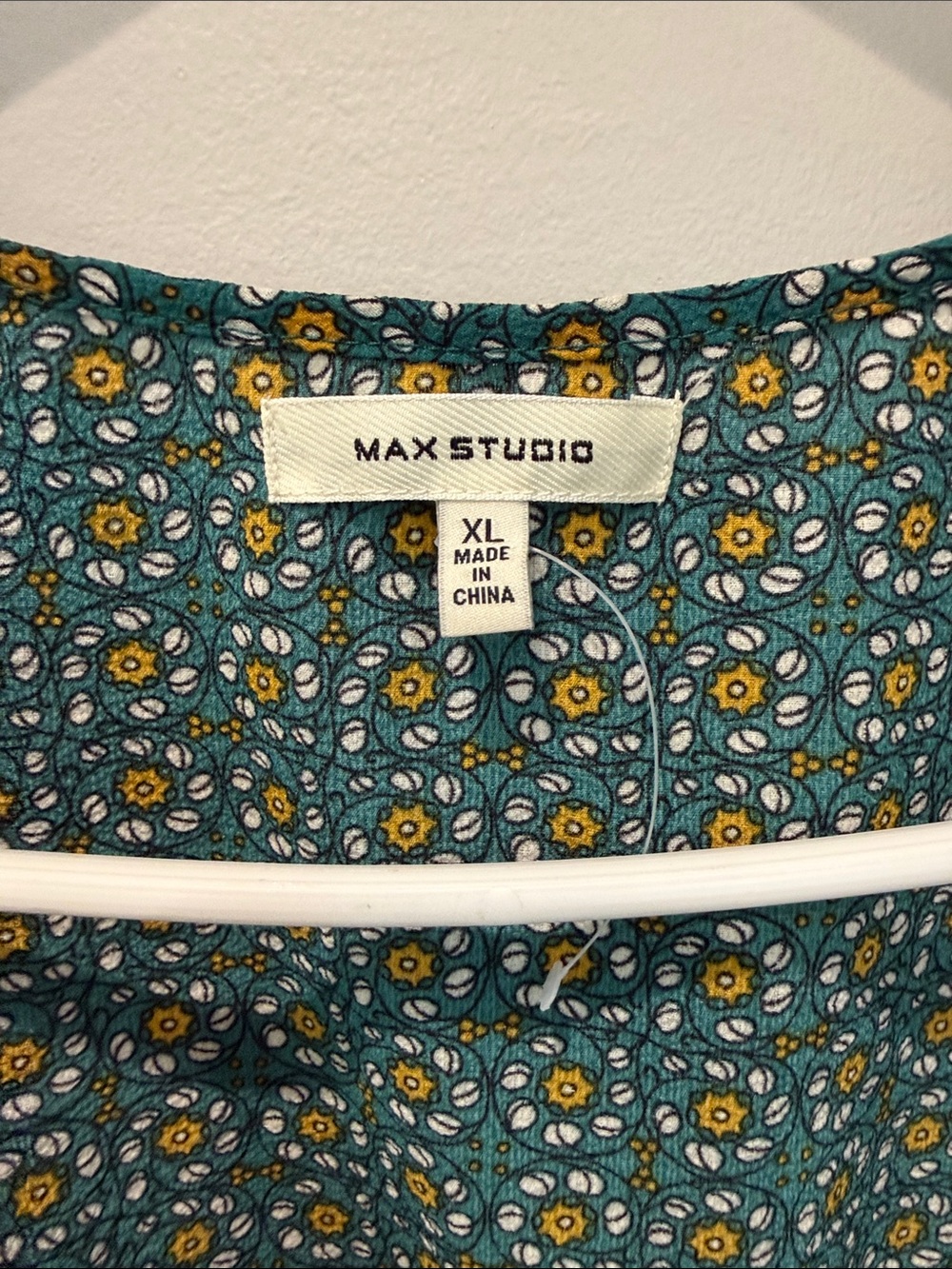 Max Studio Dark Teal Print Maxi Dress - Picture 3 of 15